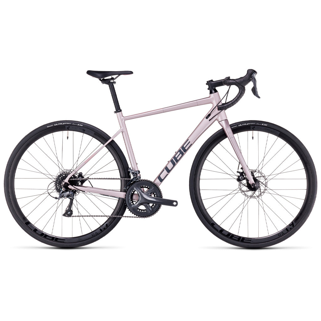 Bicicleta de ruta CUBE Axial WS Greyrose'n'Blush 2023 / Transmisión 2x8 velocidades
