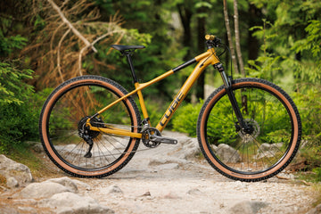 Bicicleta de montaña CUBE Aim Ex 2023 Caramel & Black / Transmisión 1x10 velocidades