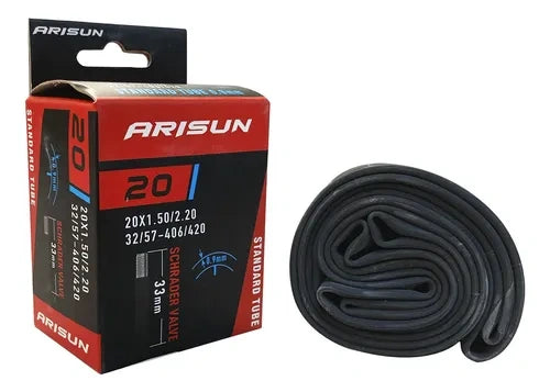 Cámara para Bicicleta ARISUN Rodada 20 x 1.50-2.20 (Válvula Americana 33 mm)