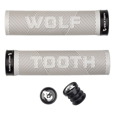 WOLFTOOTH ECHO LOCK-ON GRIPS COLOR GRIS-NEGRO