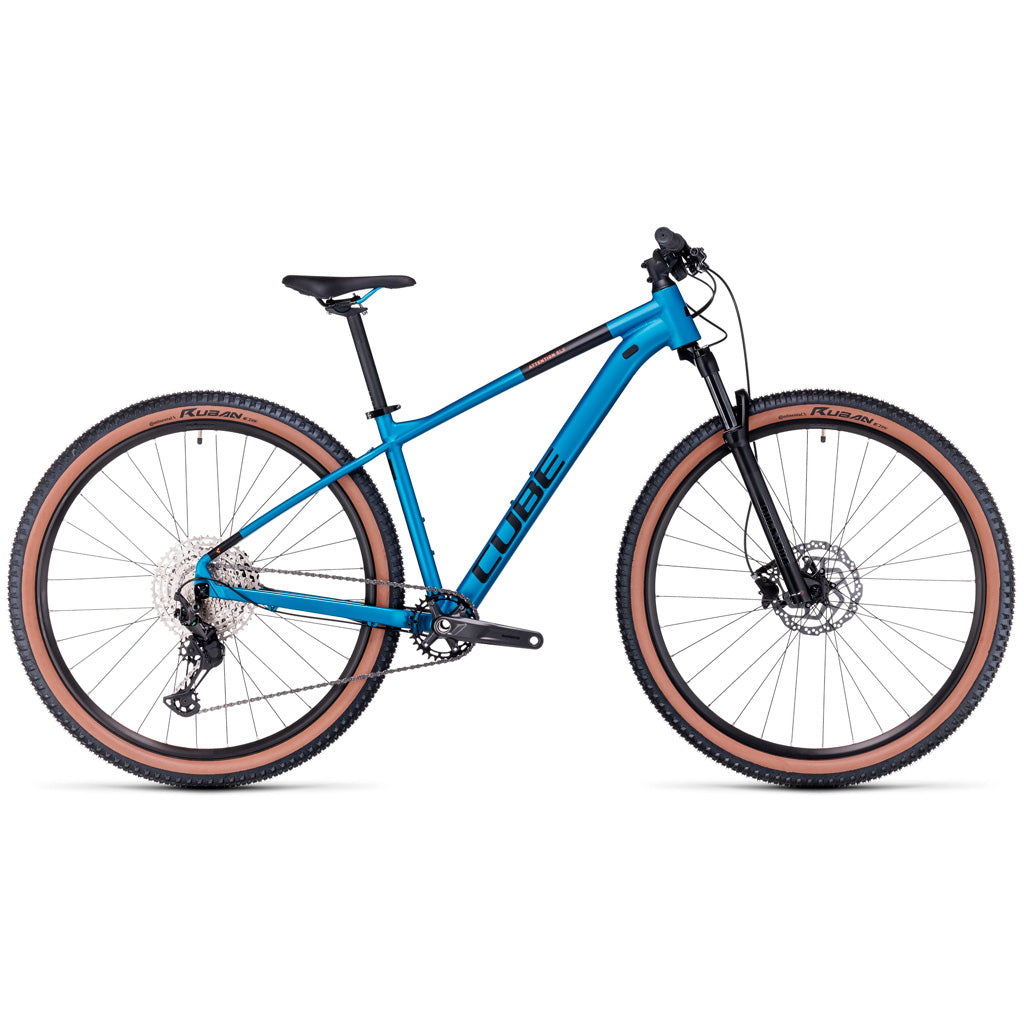 Bicicleta de montaña CUBE Attention SLX 2023 Sea'n'Orange / Transmisión 1x12 velocidades / Horquilla de aire