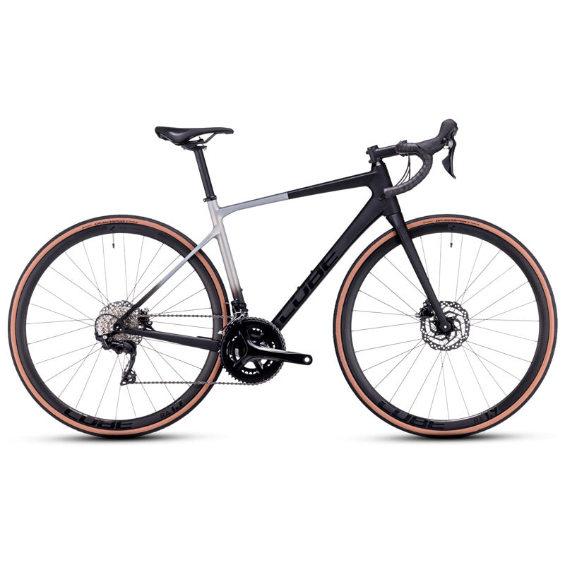 Bicicleta de ruta CUBE Axial WS GTC Pro Switchgrey'n'Carbon 2023 / Transmisión 2x11 velocidades