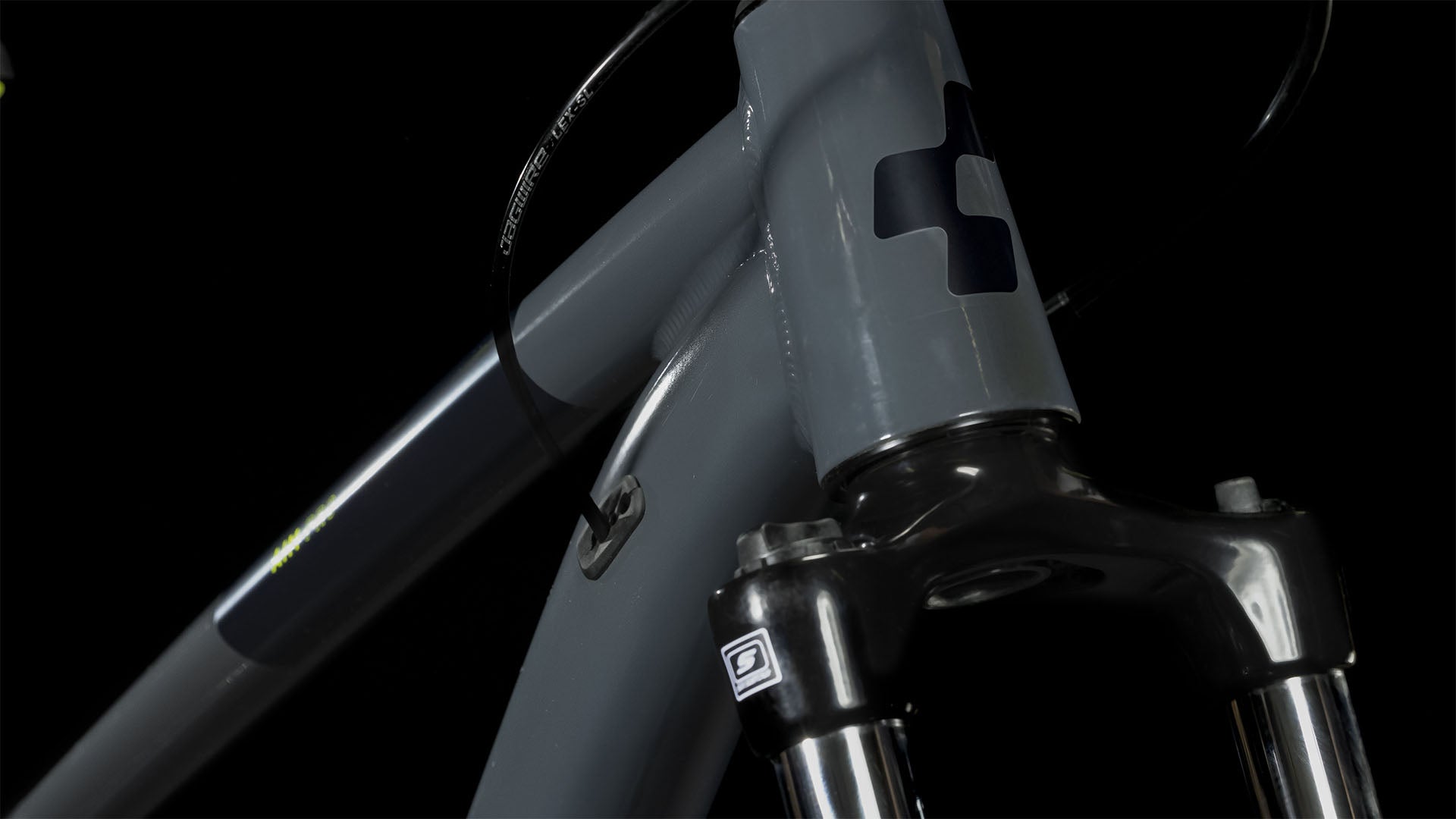 Bicicleta de MTB CUBE Aim Pro / Grey'n'Flashyellow / Transmisión 2x8 velocidades