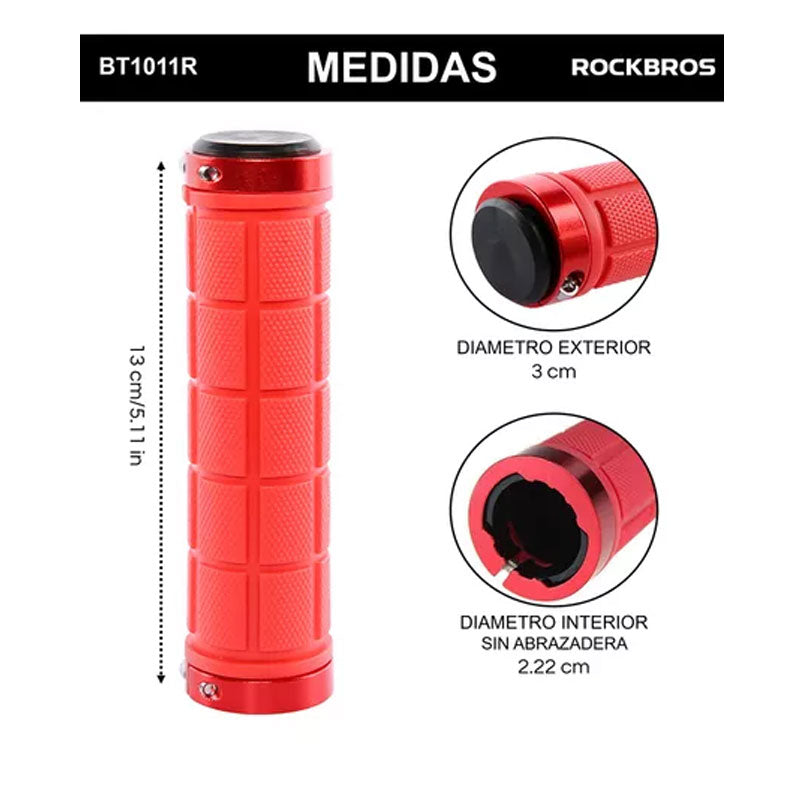 Puños ROCKBROS Fullcolor Rojos