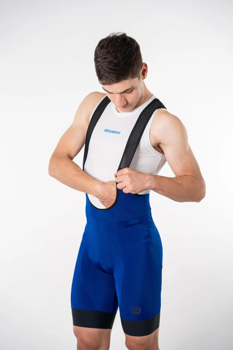 Bib shorts Geovanny Híbrido azul para caballero