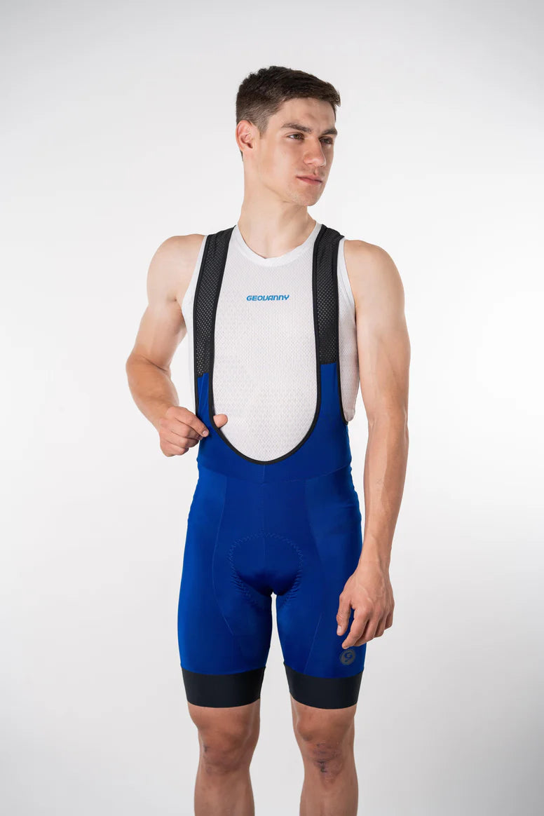 Bib shorts Geovanny Híbrido azul para caballero