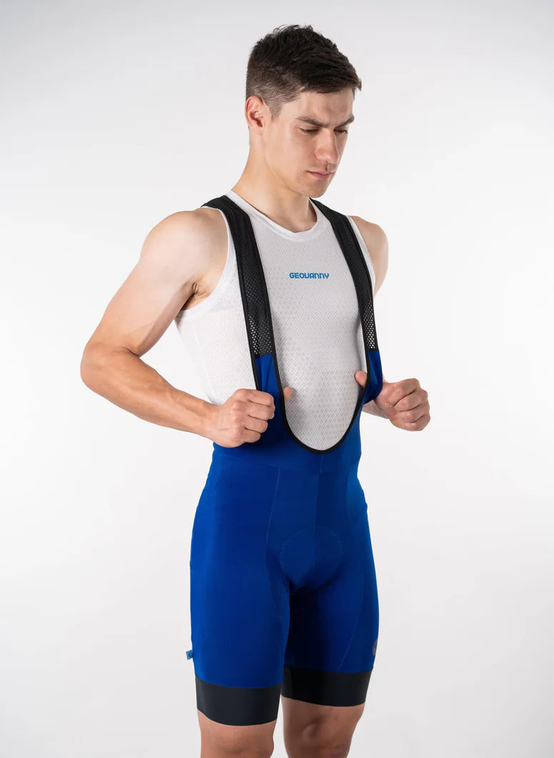 Bib shorts Geovanny Híbrido azul para caballero
