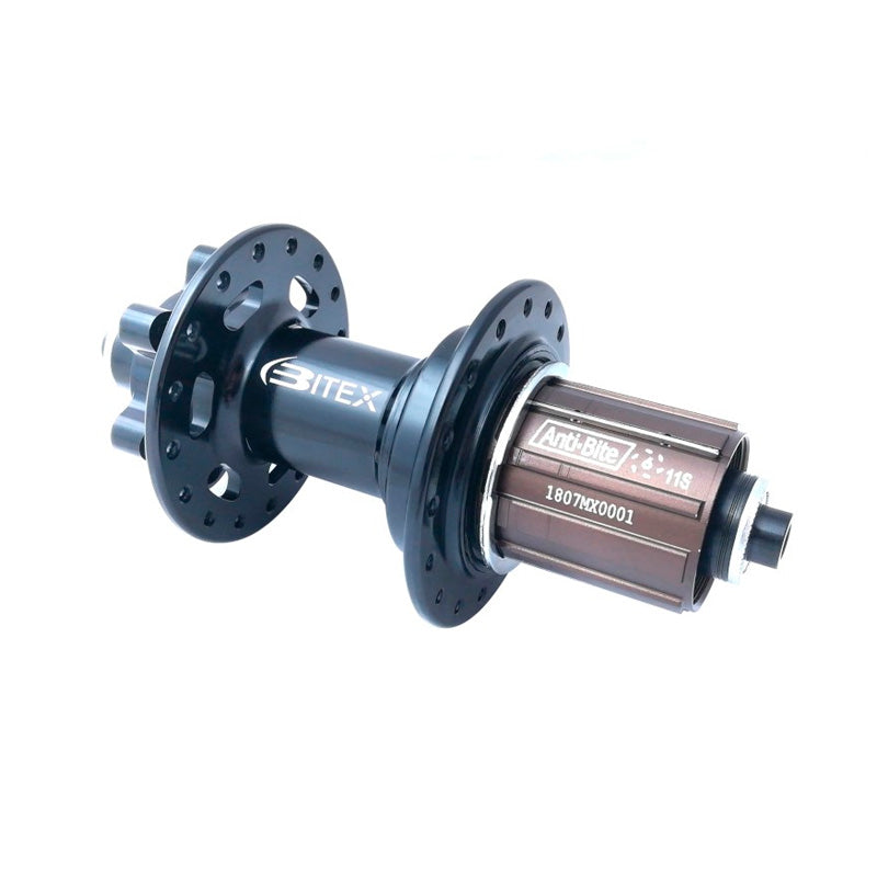 Maza trasera BITEX MTB '23 MTR 6 Tornillos QRx135 mm 32 Hoyos "J" HG / Color negro