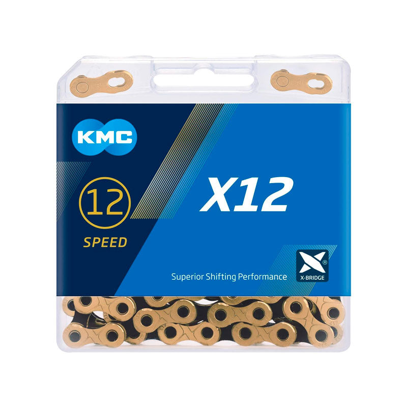 Cadena KMC X12 Dorado con Negro para 12 Velocidades
