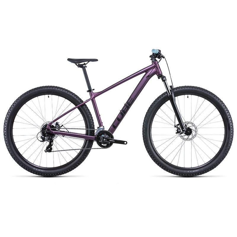 Bicicleta de montaña CUBE Access WS 2022 Deepviolet'n'Purple / Transmisión 2x8 velocidades / Horquilla SR Suntour XCE 100 mm