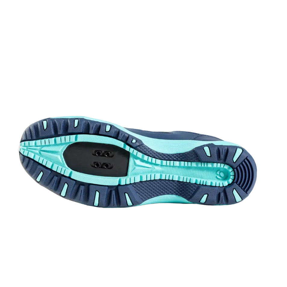 Zapatillas Ciclismo Multideporte para Dama BONTRAGER SSR - Azul/Verde