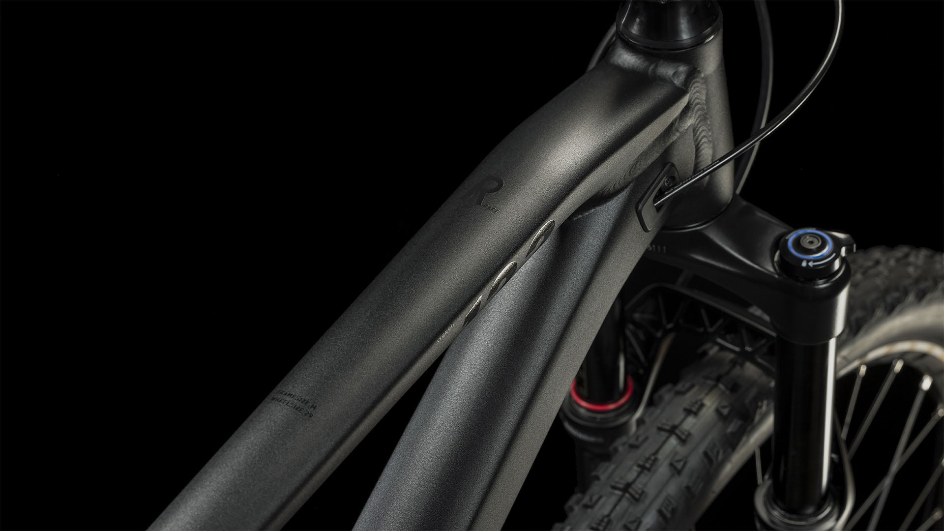 Bicicleta de montaña CUBE Stereo ONE22 Race black anodized