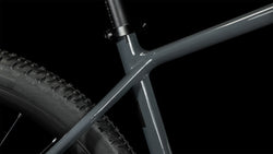 Bicicleta de montaña CUBE Reaction C:62 Pro / Grey & Metal / Transmisión 1x12 velocidades / Cuadro de Carbono / Horquilla de aire