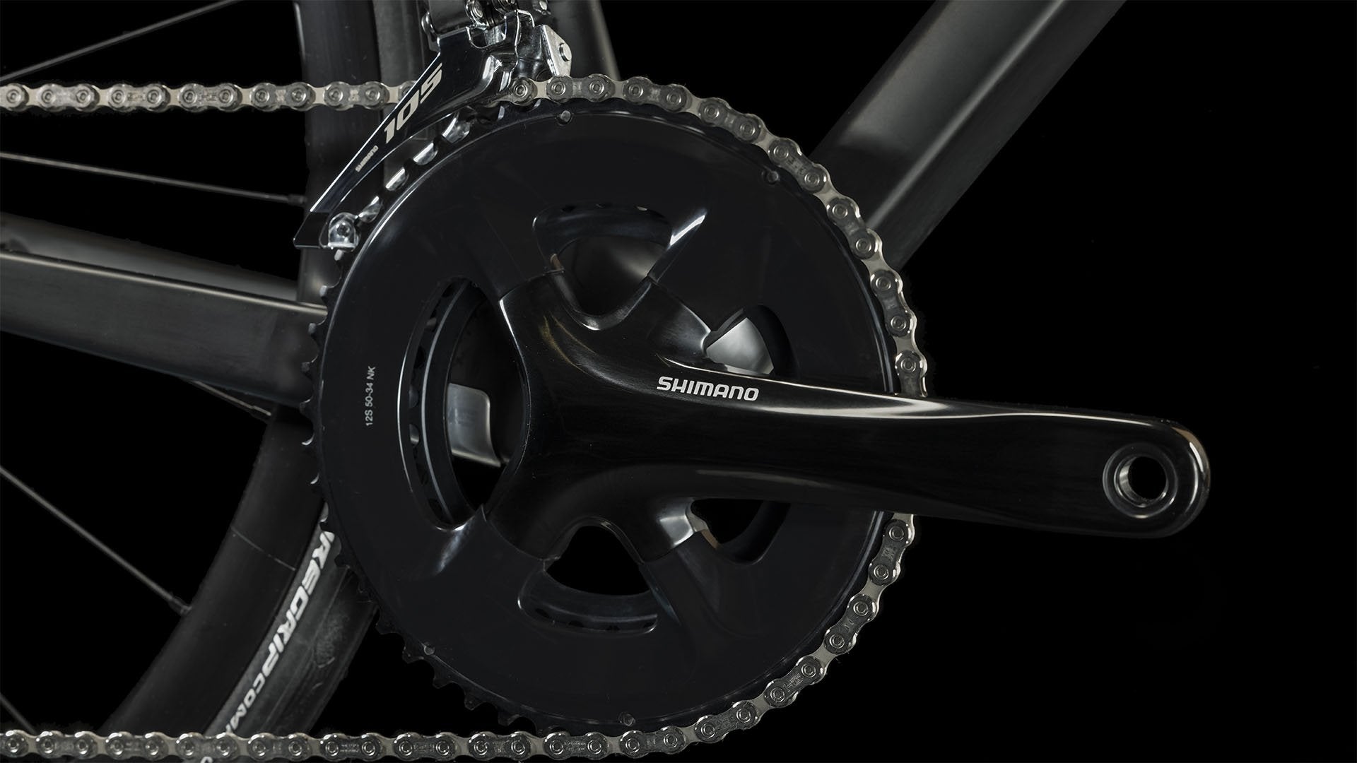 Bicicleta de ruta CUBE Attain GTC SLX carbon'n'black