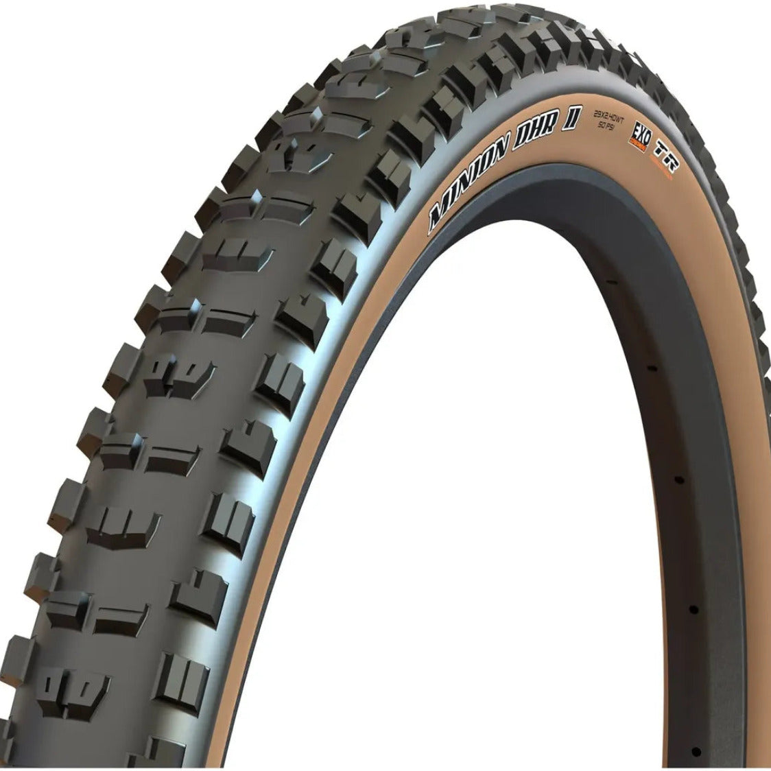 Llanta MTB Maxxis Minion DHR II WT 29x2.60 Wide Trail EXO Tubeless Ready - Cara Blanca/Skinwall