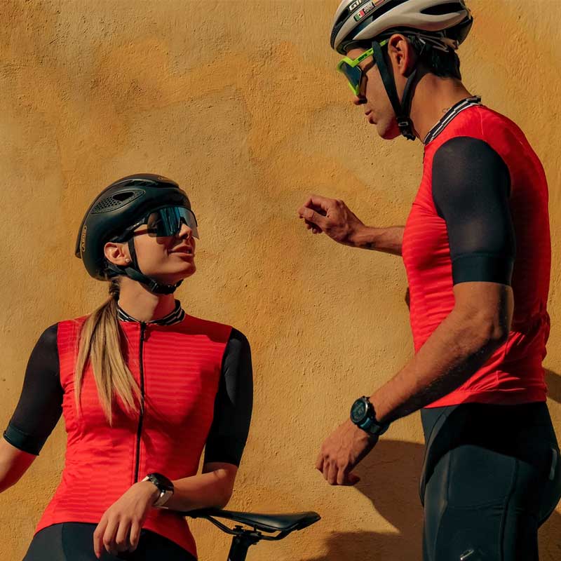 Jersey para Ciclismo APHESIS Red Vortex Manga Corta para Caballero