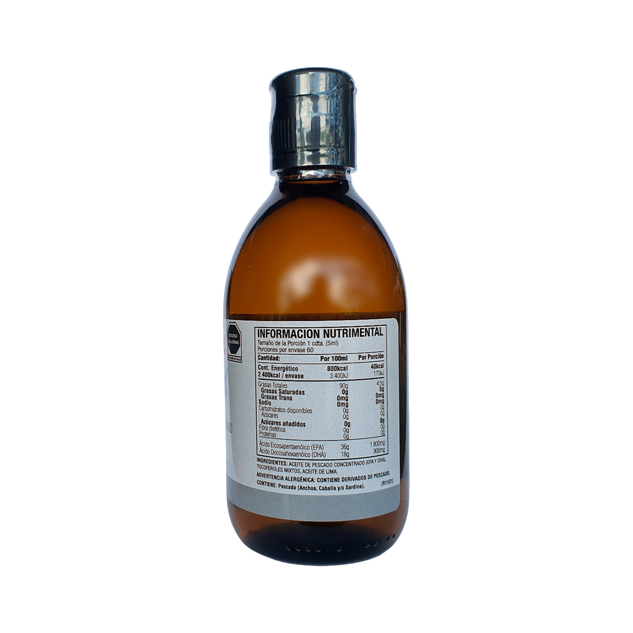 Omega Rx líquido Dr. Sears Zone de 300 ml / 1,8 g de EPA y 0.9 g de DHA por porción (1 cdta. - 5 ml)