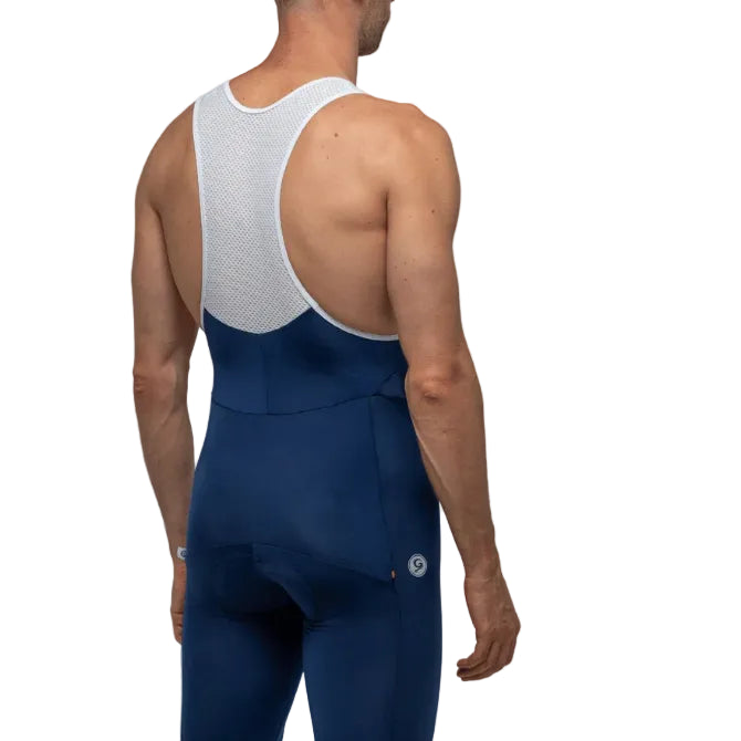 Short con Tirantes de Ciclismo GEOVANNY Bib Híbrido para Hombre - Azul Marino