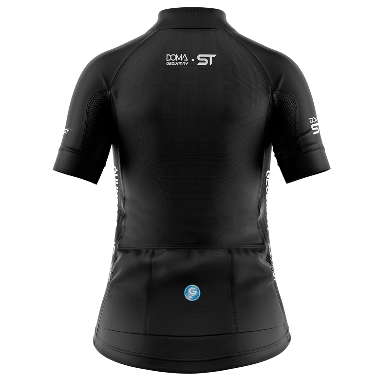 Jersey de Ciclismo Geovanny Doma ST para Mujer - Negro Oscuro (Talla S)