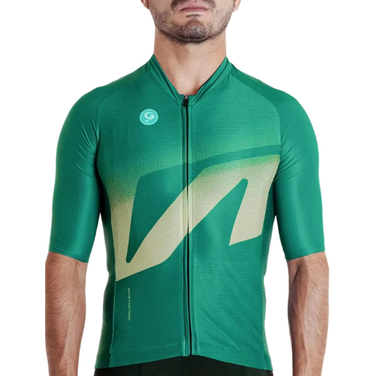Jersey de Ciclismo Geovanny Corsa Advance para Hombre - Verde Pino (Talla L)