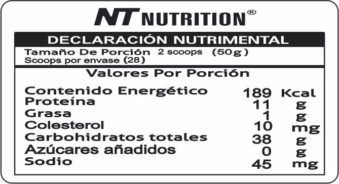 NT NUTRITION MUSCLE RECOVERY CHOCOLATE 28 PORCIONES