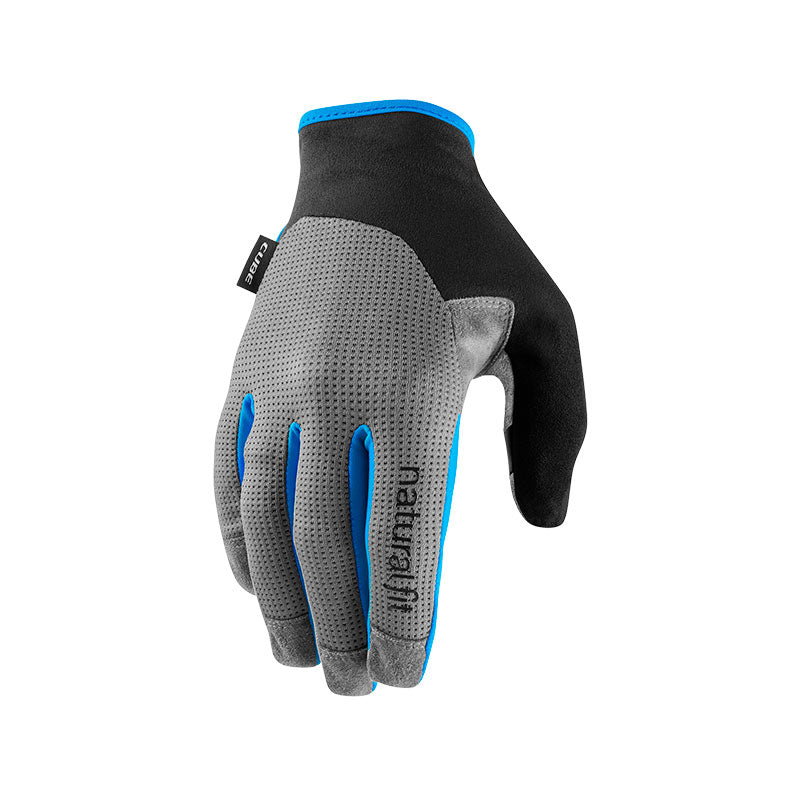 Guantes CUBE Natural Fit de dedo largo con almohadillas de gel / Color azul