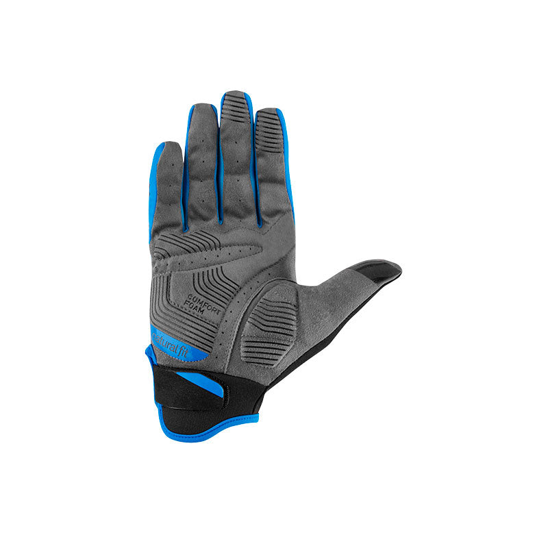 Guantes CUBE Natural Fit de dedo largo con almohadillas de gel / Color azul