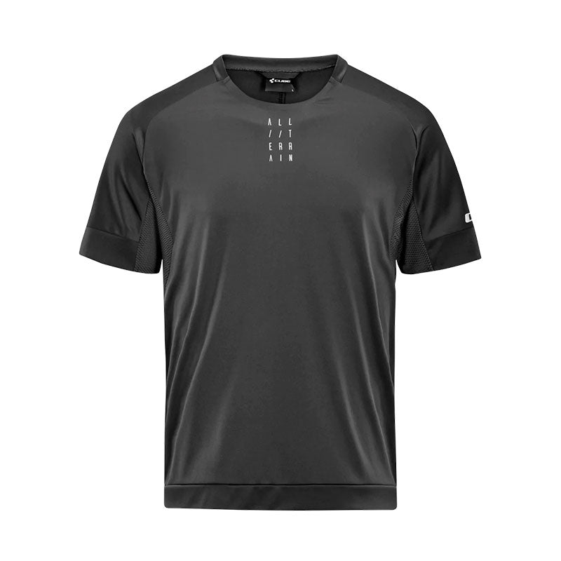 Jersey de ciclismo CUBE ATX de cuello redondo S/S para caballero / Grey Silver