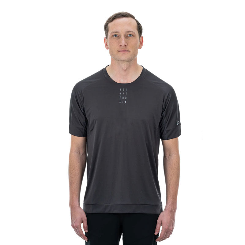 Jersey de ciclismo CUBE ATX de cuello redondo S/S para caballero / Grey Silver