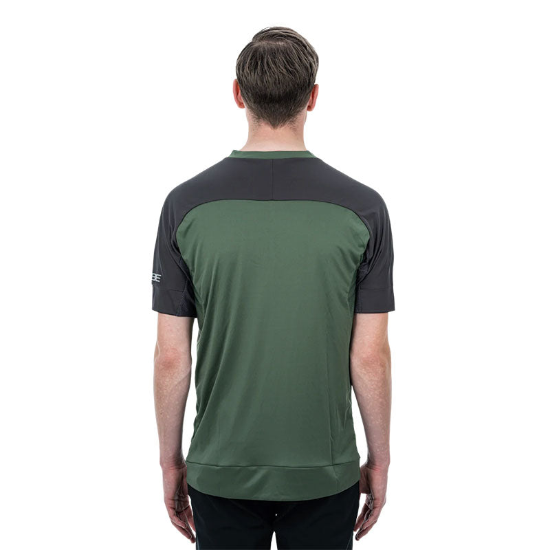 Jersey de ciclismo CUBE ATX de cuello redondo S/S para caballero / Olive Grey