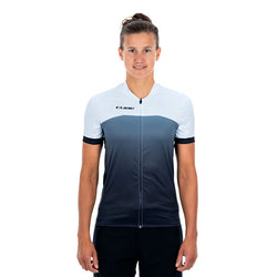 Jersey de ciclismo CUBE ATX WS Full Zip S/S para dama / Black White