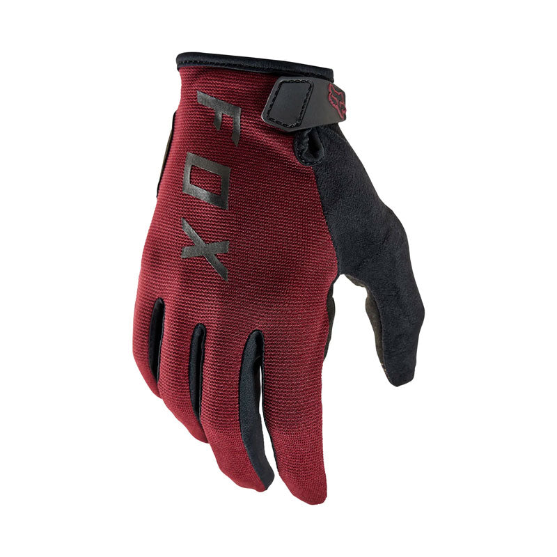 Guantes FOX Ranger Gel / Color Burgundy / Dedo largo