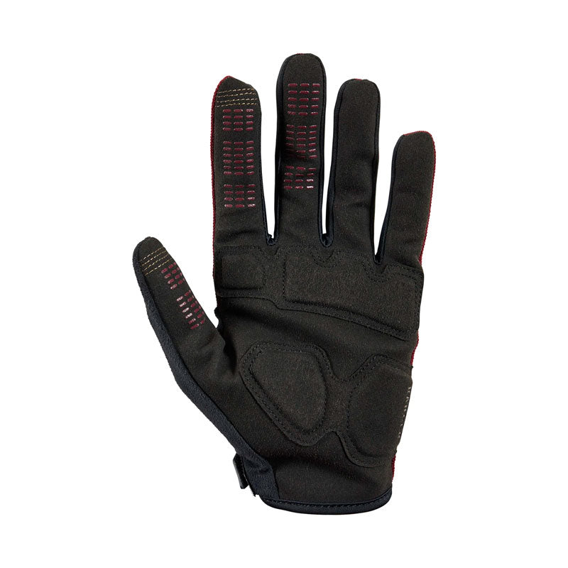 Guantes FOX Ranger Gel / Color Burgundy / Dedo largo