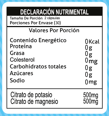 NT NUTRITION MAGNESIO Y POTASIO 60 PORCIONES