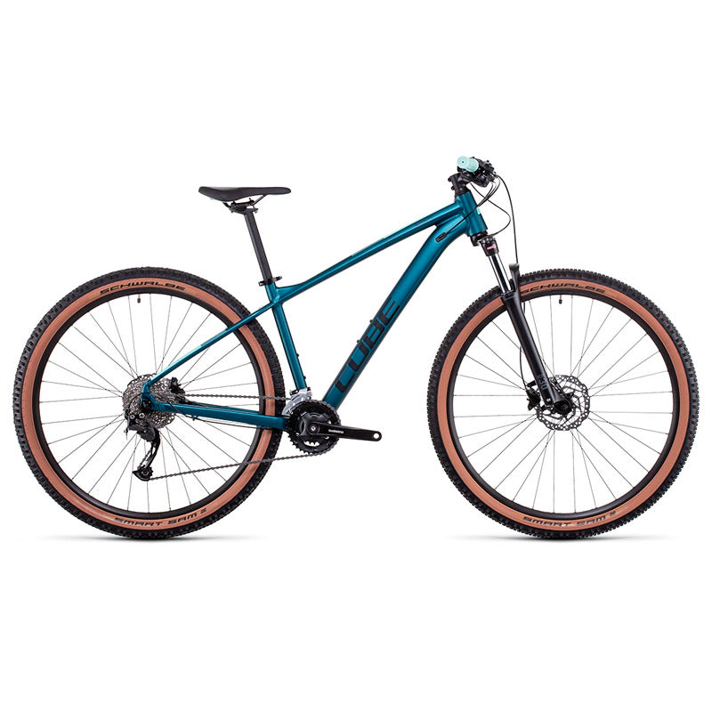 Bicicleta de montaña CUBE Access WS Pro 2022 Metalpetrol'n'Mint / Transmisión 2x9 velocidades