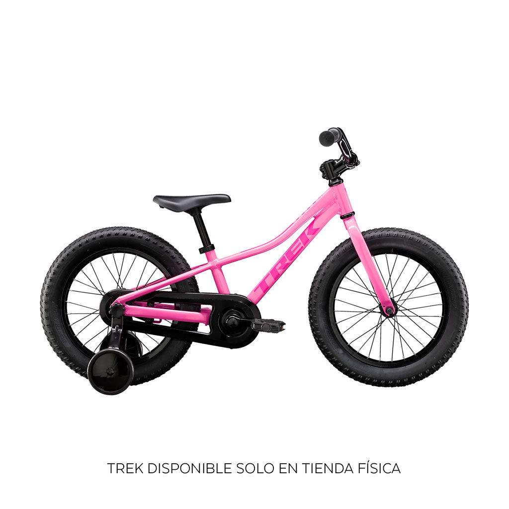 Bicicleta infantil marca Trek, modelo 2024 Precaliber 16. Niños de 4 a 5  años. Color azul, rosa, marino o verde neón — onVeló cycling