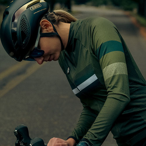 Jersey para ciclismo APHESIS Olive para dama
