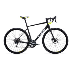 Bicicleta de ruta CUBE Attain Race Black'n'White 2022 / Transmisión 2x10 velocidades