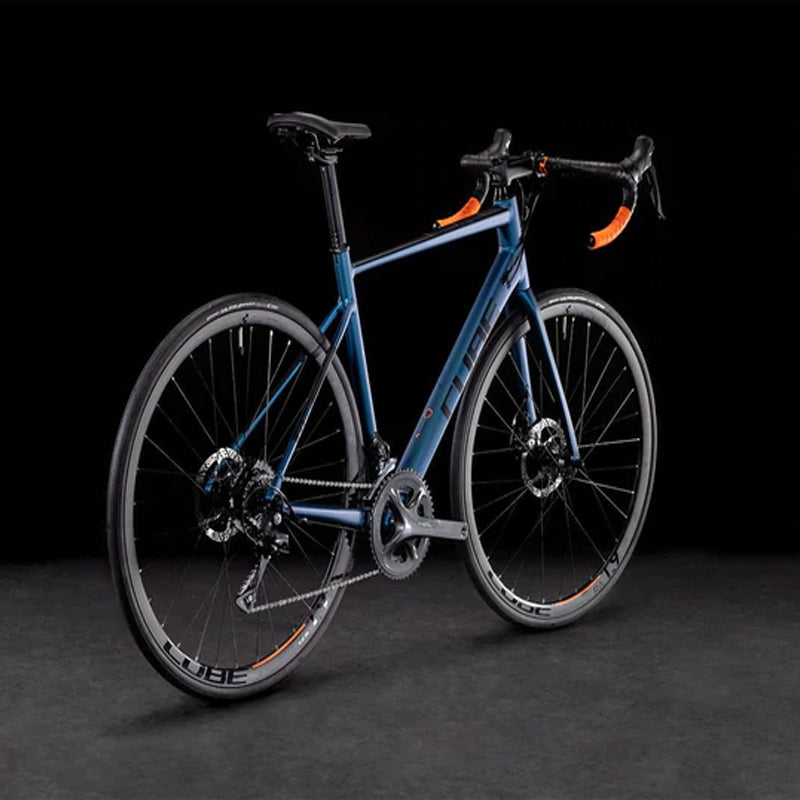 Bicicleta de ruta CUBE Attain Atlanticblue'n'Orange 2022 / Transmisión 2x8 velocidades
