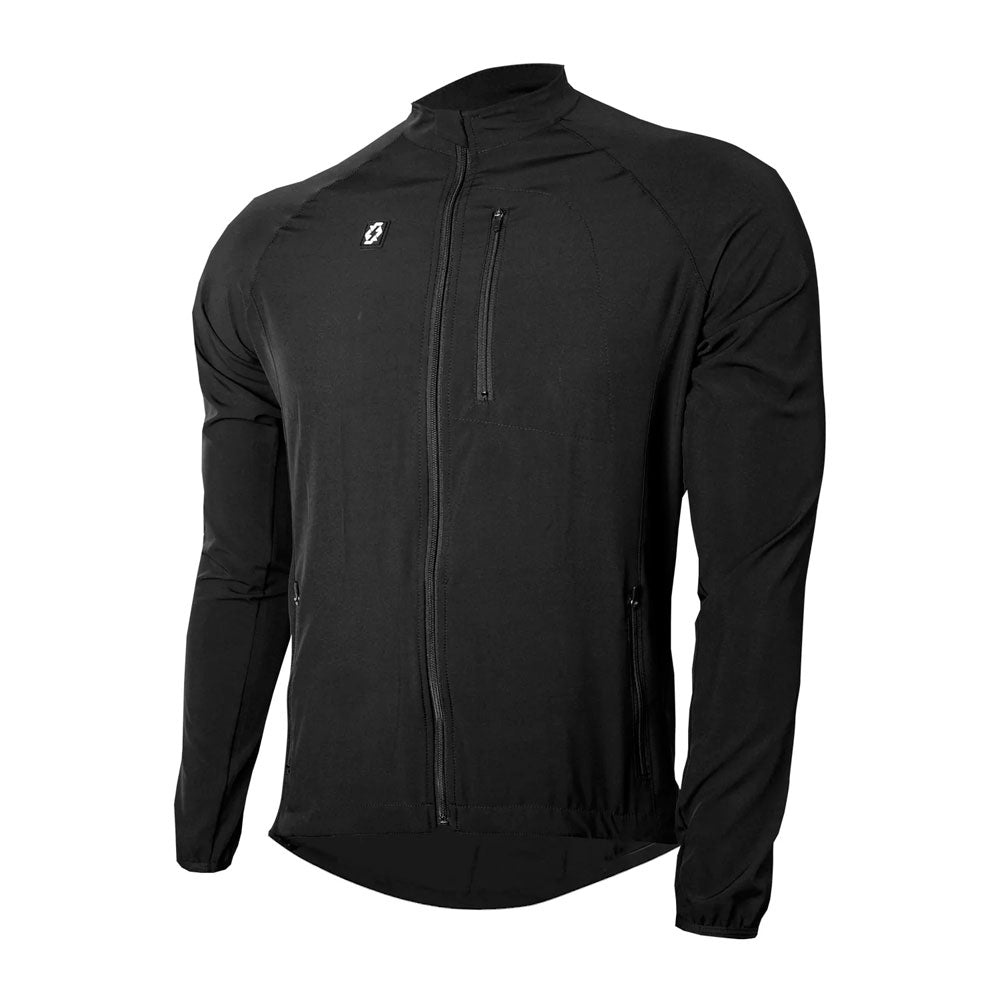 Chamarra rompevientos APHESIS Winding Road Black para caballero / Ropa para ciclismo de invierno