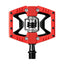 Pedales Crankbrothers Double Shot 3 Color Rojo/Negro con pines