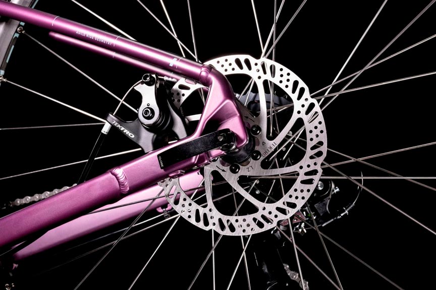 Bicicleta de montaña CUBE Access WS 2022 Deepviolet'n'Purple / Transmisión 2x8 velocidades / Horquilla SR Suntour XCE 100 mm