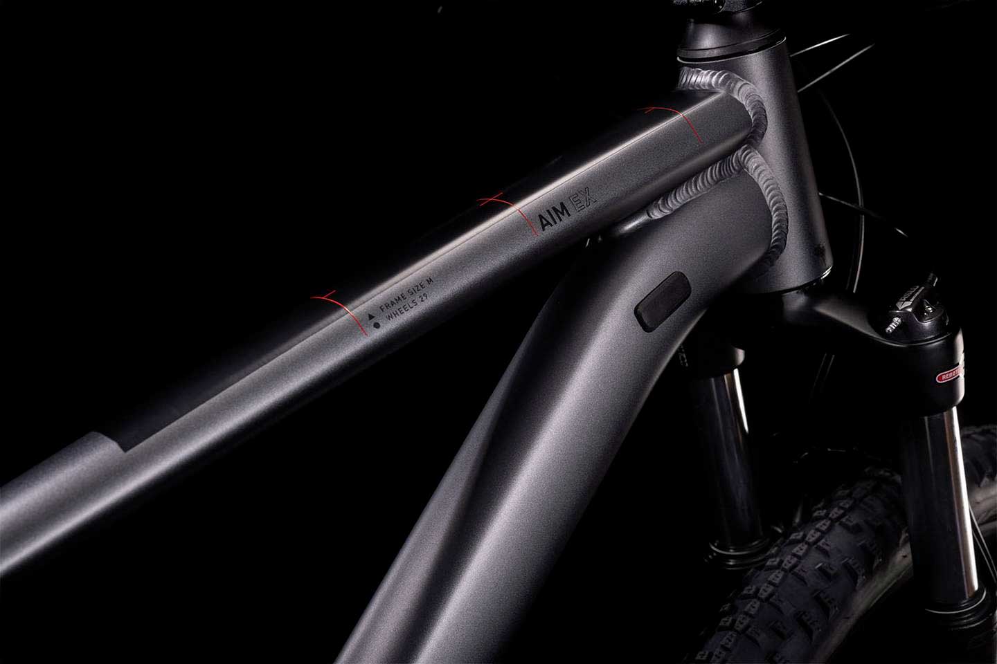 Bicicleta de montaña CUBE Aim EX 2022 Grey'n'Red/ Transmisión 1x10 velocidades