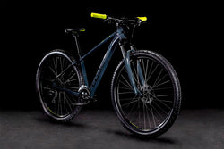 Bicicleta de montaña CUBE Aim PRO 2022 Grey'n'Flashyellow / Transmisión 2x8 velocidades