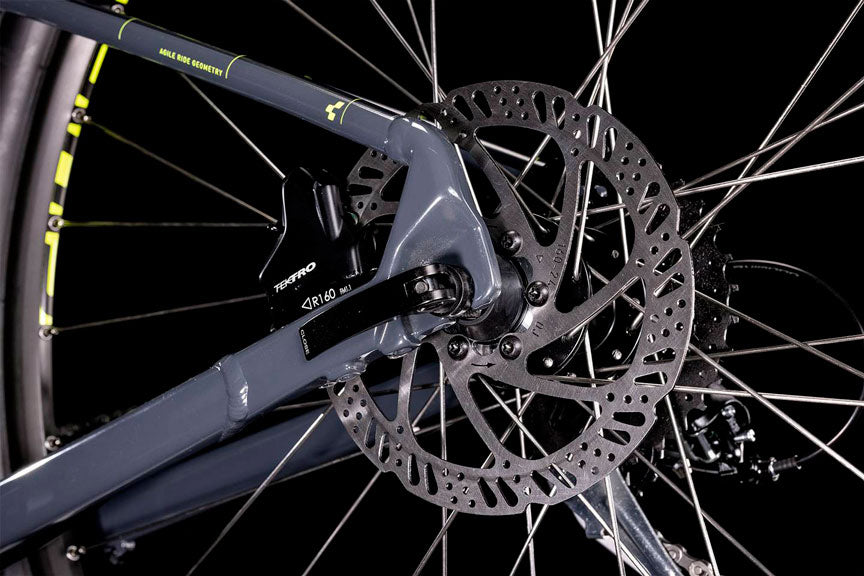 Bicicleta de montaña CUBE Aim PRO 2022 Grey'n'Flashyellow / Transmisión 2x8 velocidades