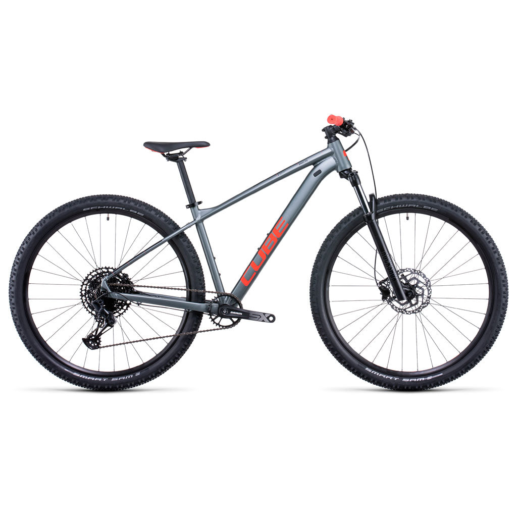 Bicicleta de montaña CUBE Analog 2022 Flashgrey'n'red / Transmisión 1x12 velocidades
