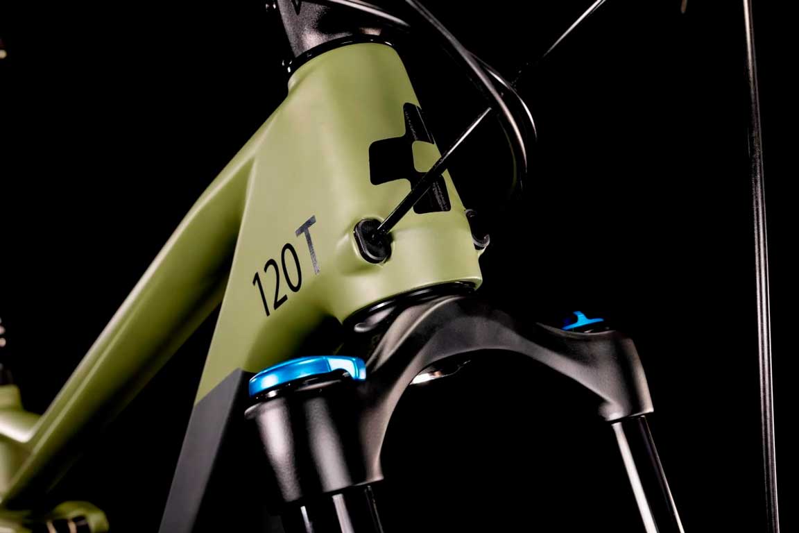 Bicicleta de montaña CUBE Stereo 120 HPC TM Talla 18" (M) / 2022 / Flashgrey'n'Olive / Doble suspensión