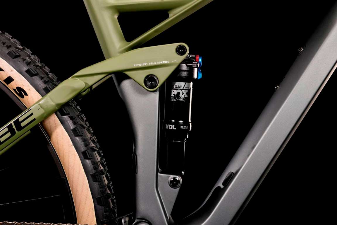 Bicicleta de montaña CUBE Stereo 120 HPC TM Talla 18" (M) / 2022 / Flashgrey'n'Olive / Doble suspensión