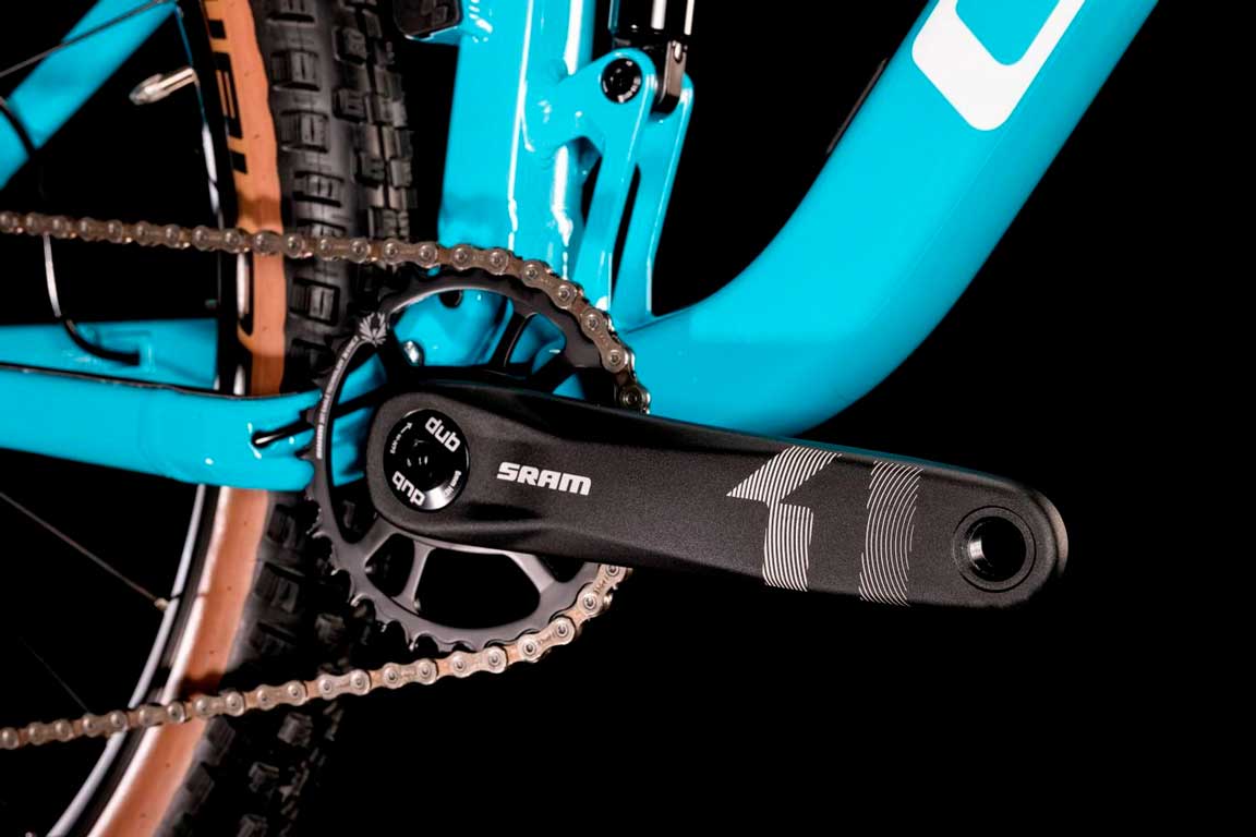 Bicicleta de montaña CUBE Stereo 120 Pro 2022 Skyblue'n'White / Doble suspensión