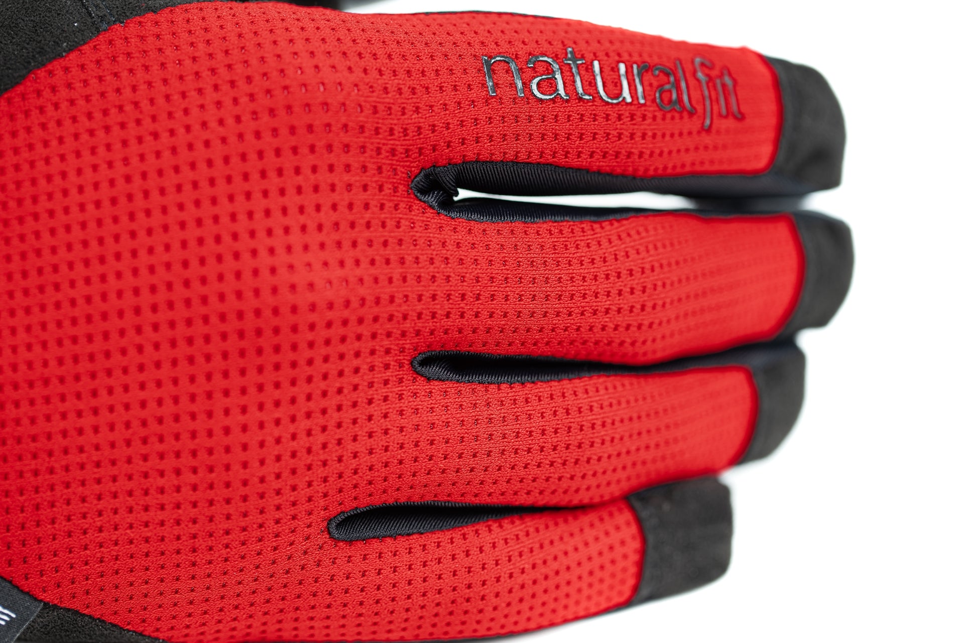 Guantes CUBE Natural Fit de dedo largo con almohadillas de gel / Color rojo